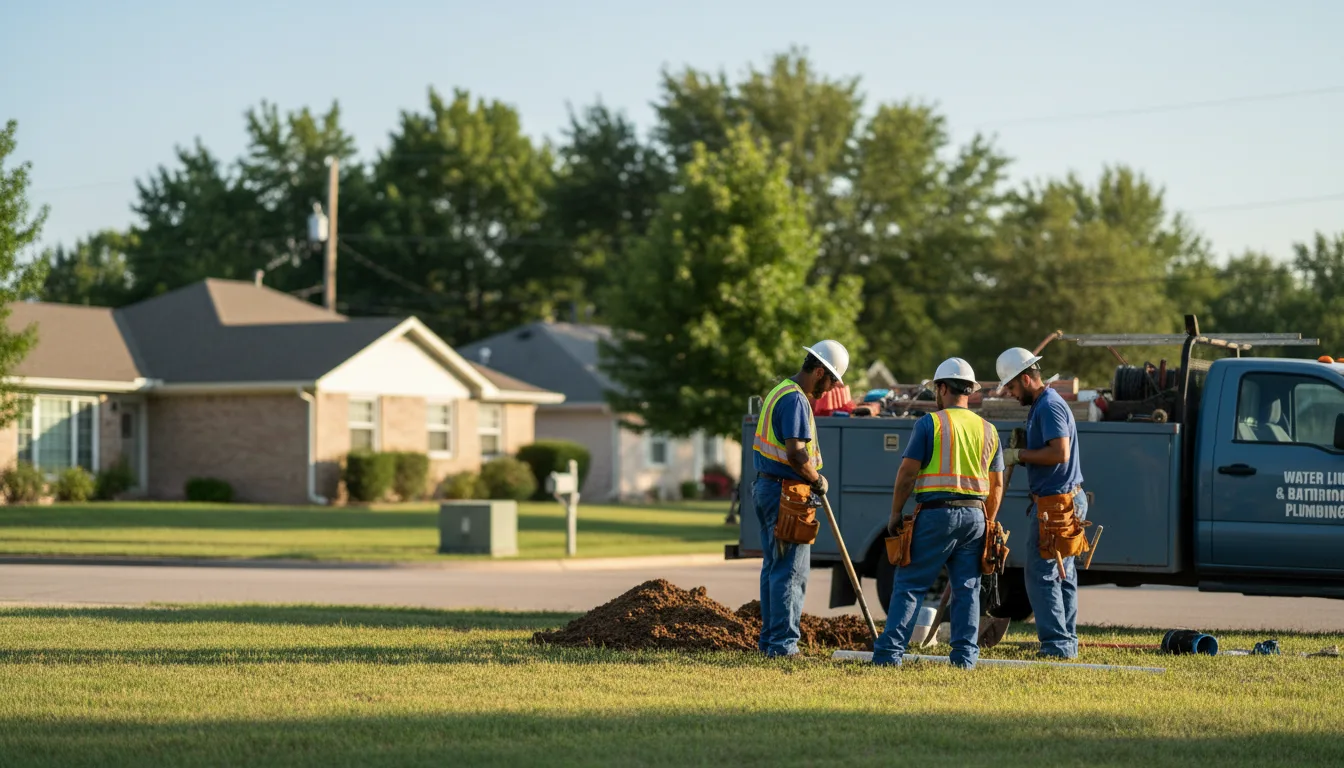 Residential water line and bathroom plumbing service in Hope, ND